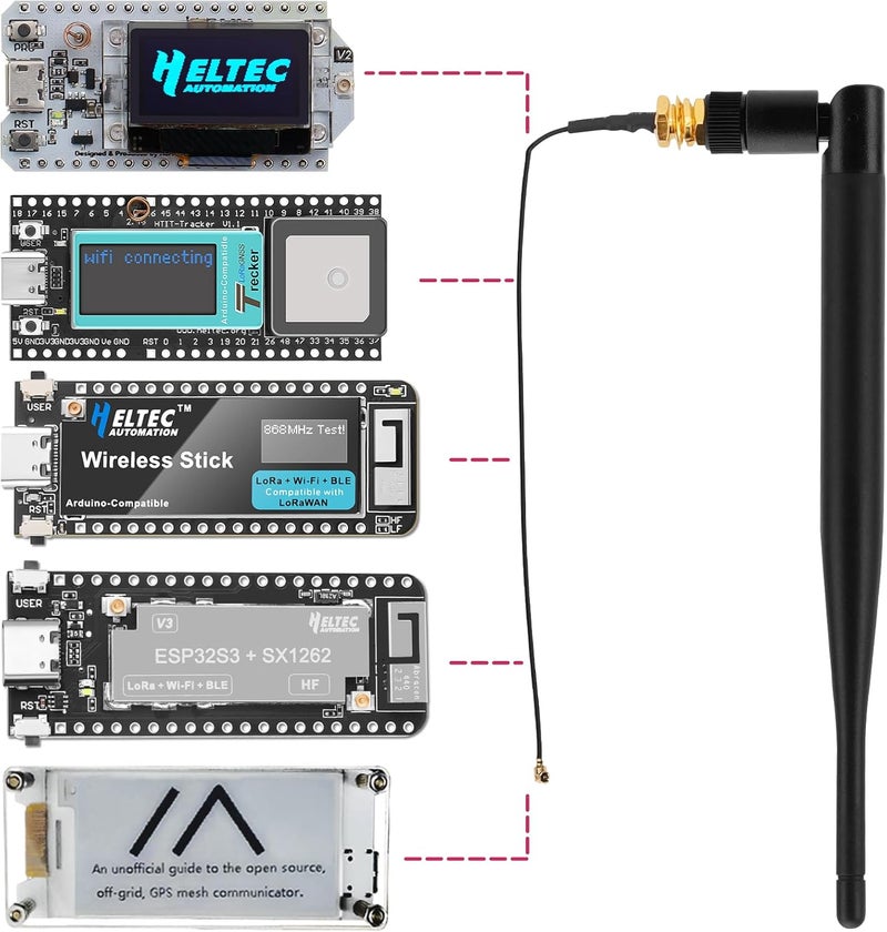 MakerHawk 2 Pack 915MHz LORA Antenna 5dBi Gain Omni SMA Male Connector + RF Antenna Adapter Cable - Image 3